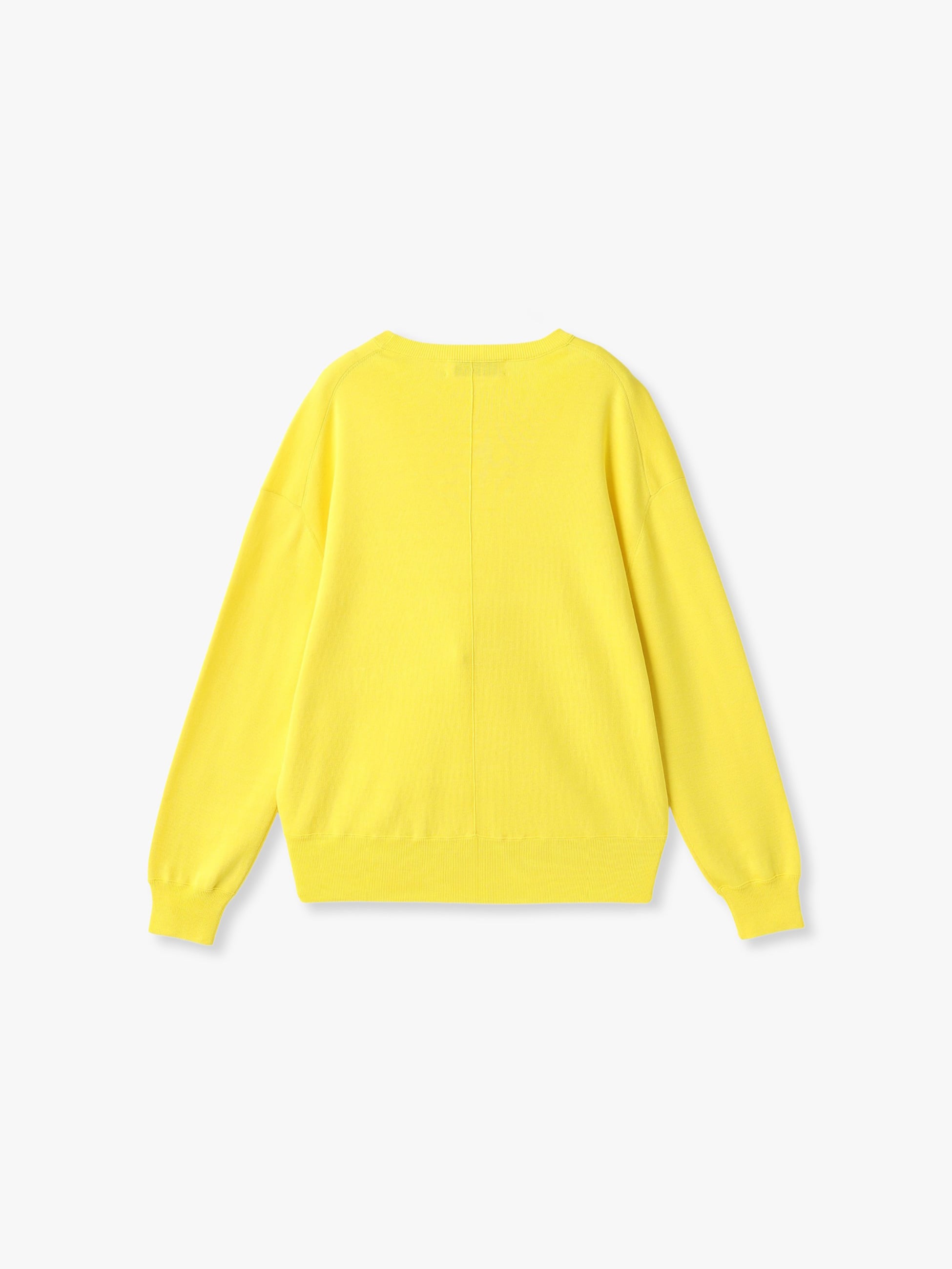 シルク コットン ハイゲージ ニット プルオーバー（イエロー/ブルー