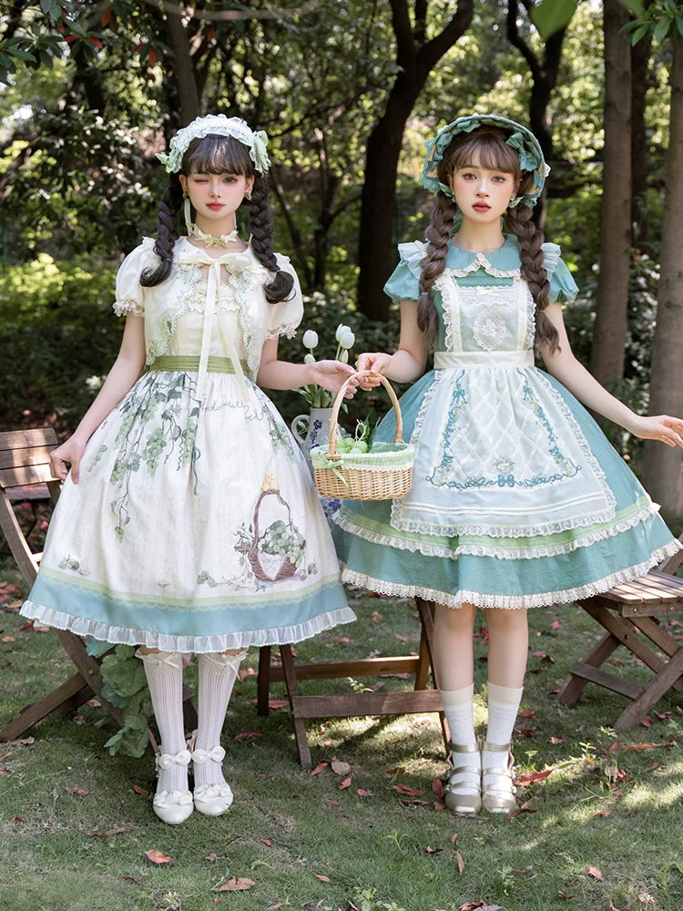 Honey Venus 白ぶどうのシアーエプロン – ロリータファッション通販RonRon