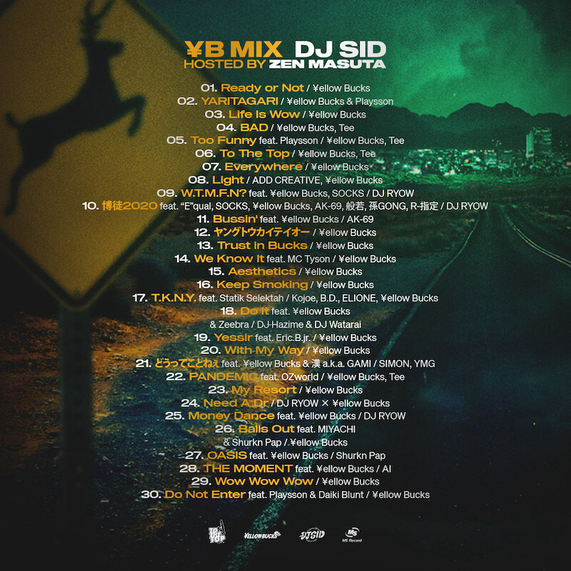予約殺到で既に入手困難!? TTTG所属、DJ SIDによる￥ellow Bucksベスト