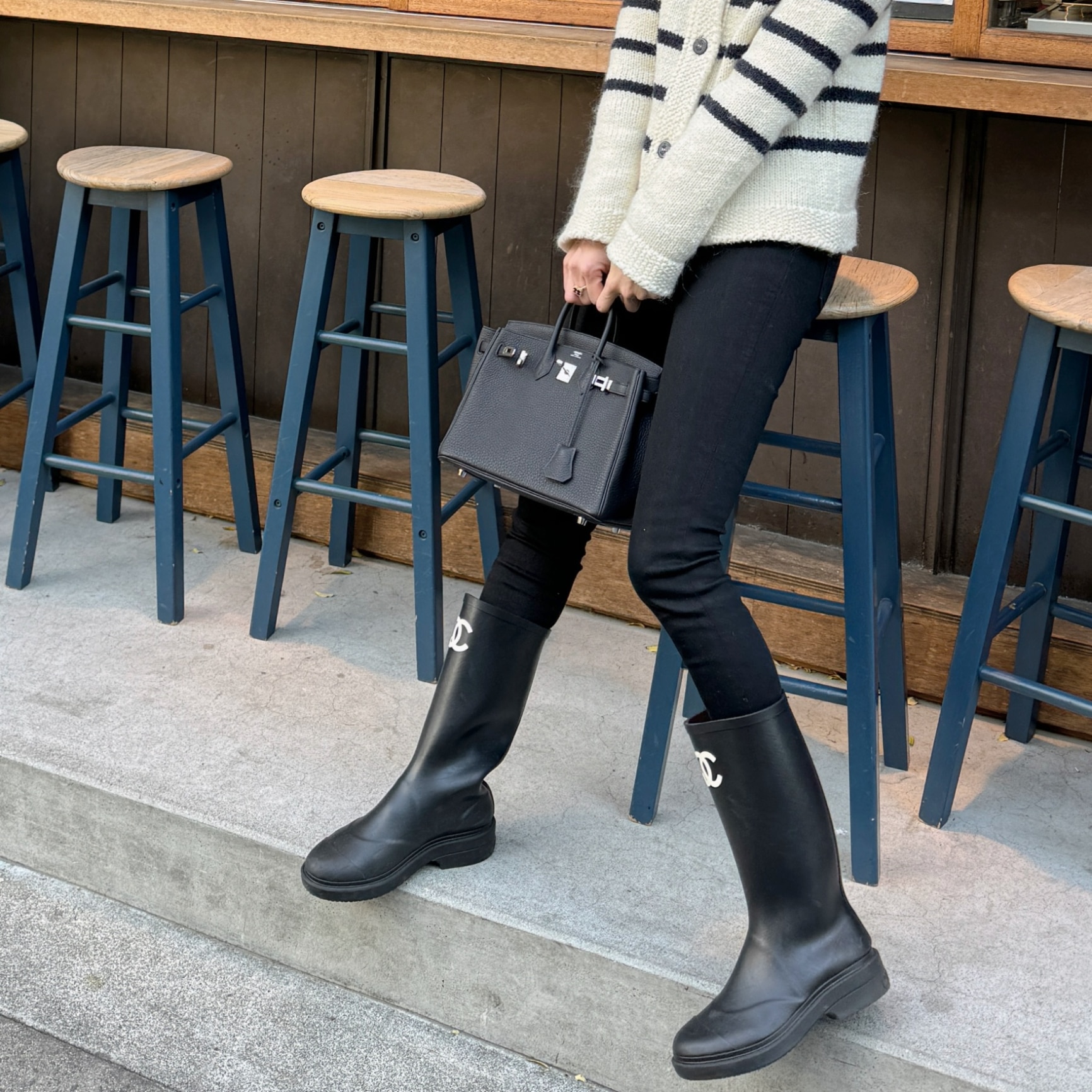 CHANEL シャネル ロングブーツ G39620 X56326 レディース ラバー