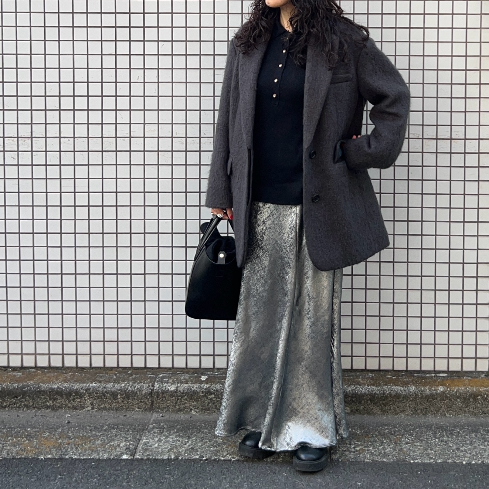 SALE／70%OFF】ウール*モヘヤブレンド シャギー ビッグ ジャケット