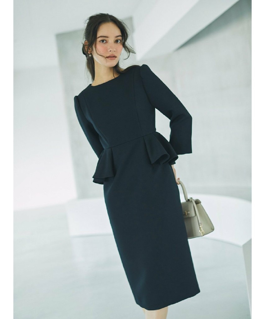 SALE／30%OFF】CELFORD ロングスリーブペプラムタイトOP セルフォード