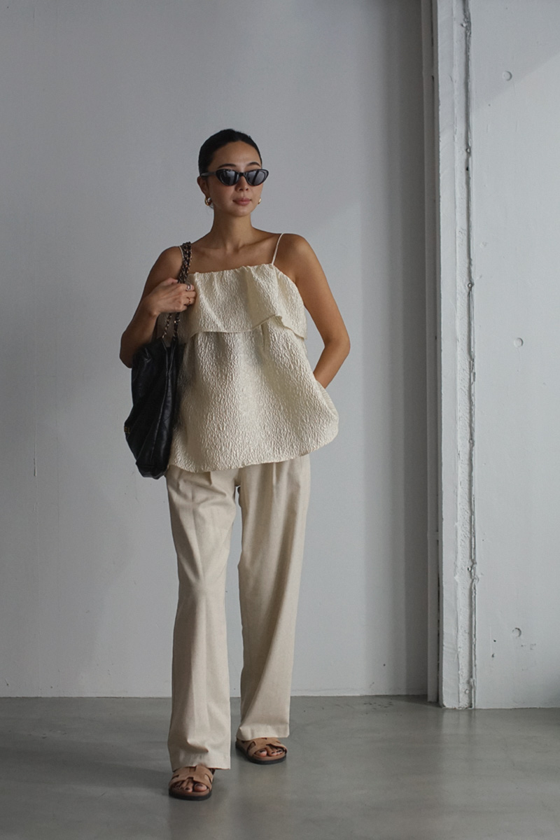 room306 CONTEMPORARY / Volume Embossing Camisole Tops