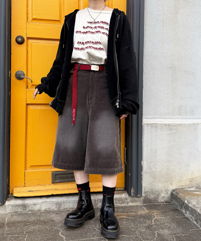 フロックツイルバミューダハーフパンツ｜DOUBLE NAME ダブルネーム