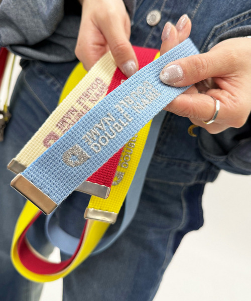 マットバックルロゴ刺しゅうガチャベルト｜DOUBLE NAME ダブルネーム