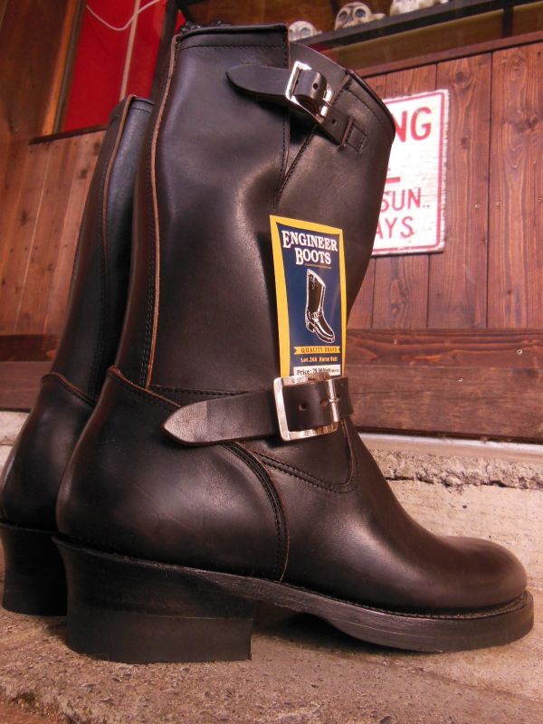 Attractions Lot.268 ENGINEER BOOTS（HORSE BUTT）NICKLE BUCKLE/8.5D