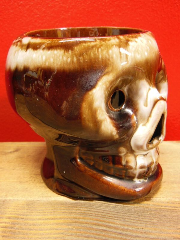 1950'S〜 SKULL POTTERY TIKI MUG ヴィンテージ日本製陶器スカルマグ5