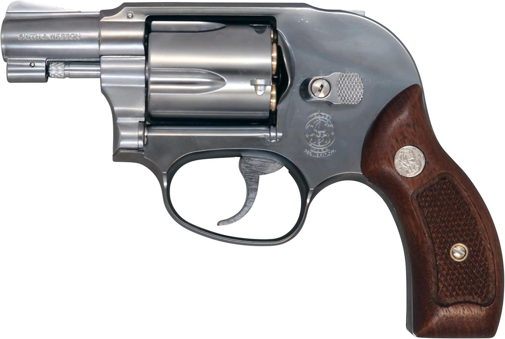 マルシン】S&W M649 シルバーABS 木製サービスグリップ 6mmBB Xカート