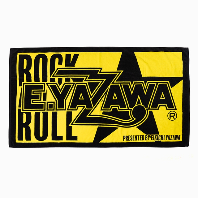 スペシャルビーチタオル(ロゴ星)ROCKイエロー/ブラック｜DIAMOND MOON
