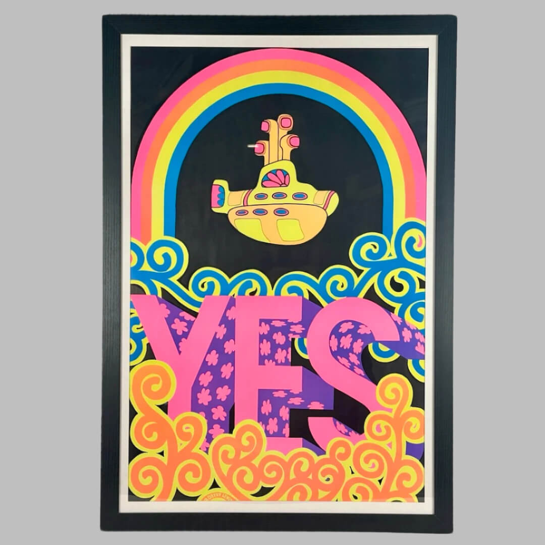 The Beatles|1969|Yes|Vintage UV/Blacklight Poster|Rockin Rudy's Attic