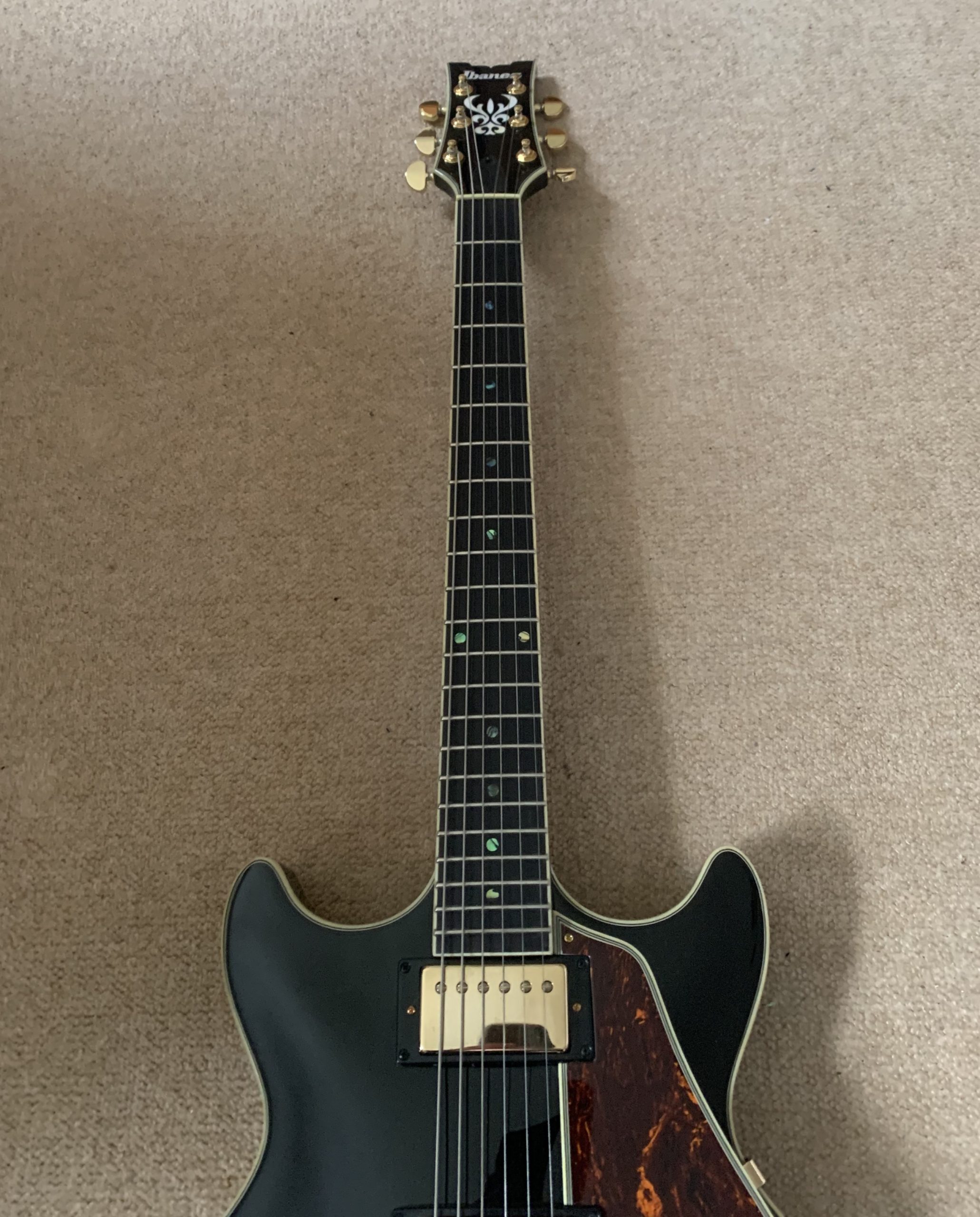 Ibanez AMH90-BK Artcore Expressionist Guitar, Black - Rock Stock