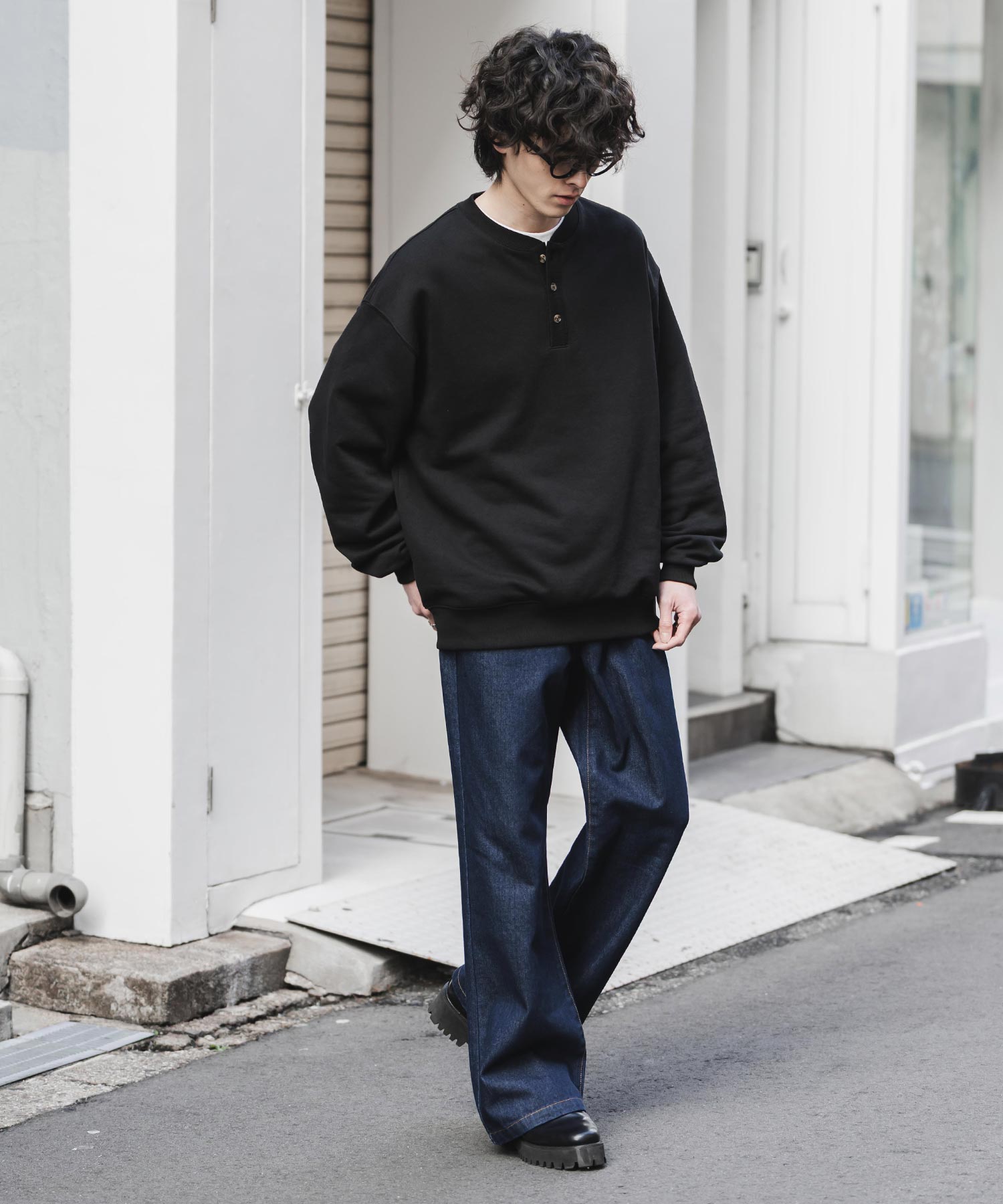 ルーズシルエットセミフレアワイドデニムパンツ 15376 – Rocky Monroe