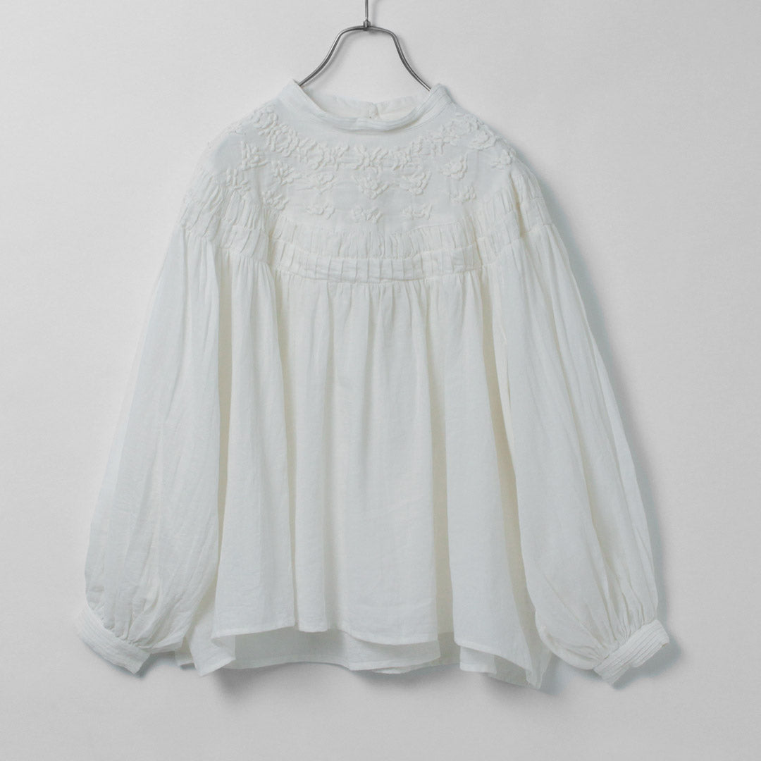 TUMUGU（ツムグ） ハンド刺繍 コットンモス プルオーバー / レディース