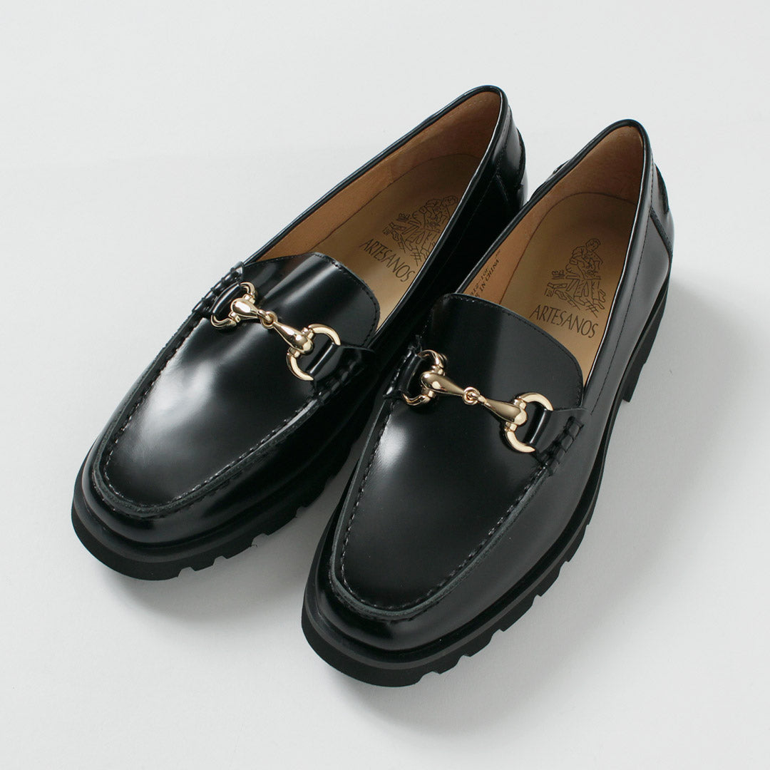 ARTESANOS（アルテサノス） ビット ローファー ガラスレザー