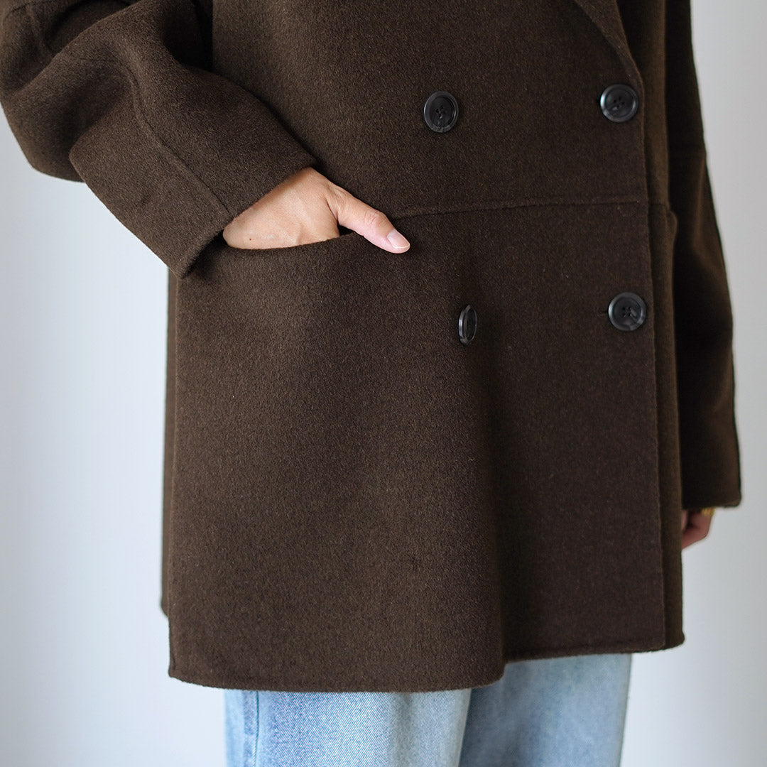 YENN（イェン） ダブル フェイス ピーコート / Pコート リバーコート