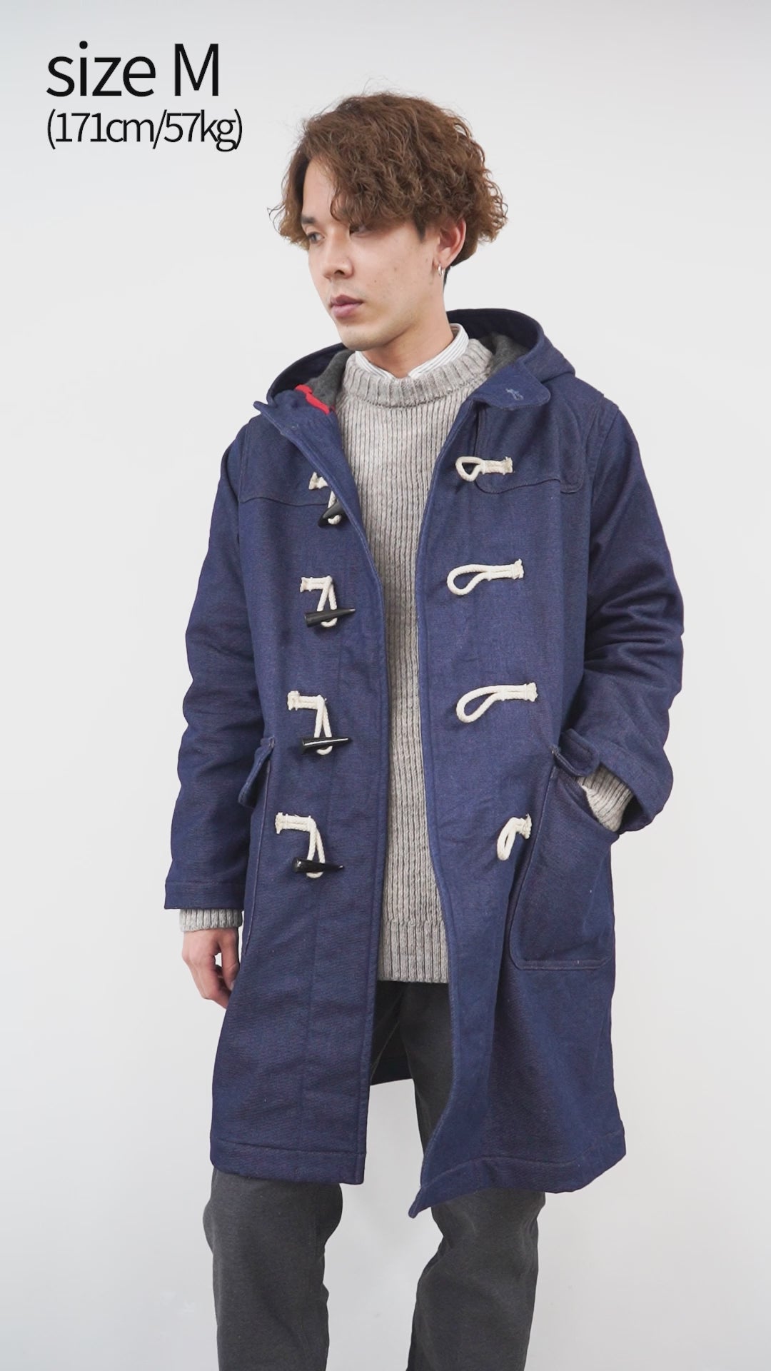 30％OFF】FOB FACTORY（FOBファクトリー） インディゴ ダッフルコート