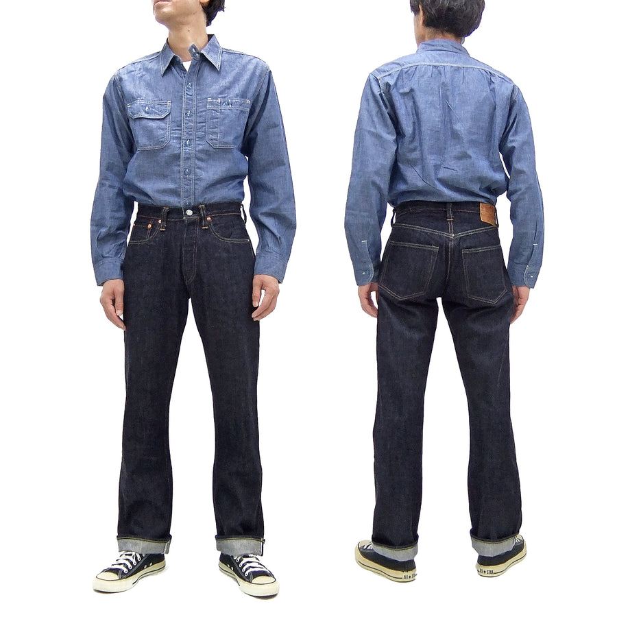 Sugar Cane Jeans SC41947 Men's Classic Straight Fit One-Washed