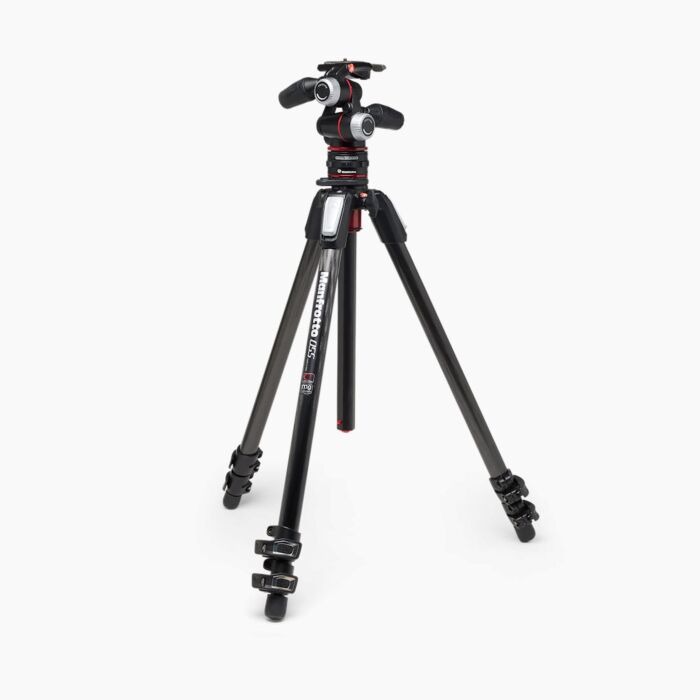 Manfrotto 055 Carbon 3-Section Tripod Kit with 3-Way Head + MOVE