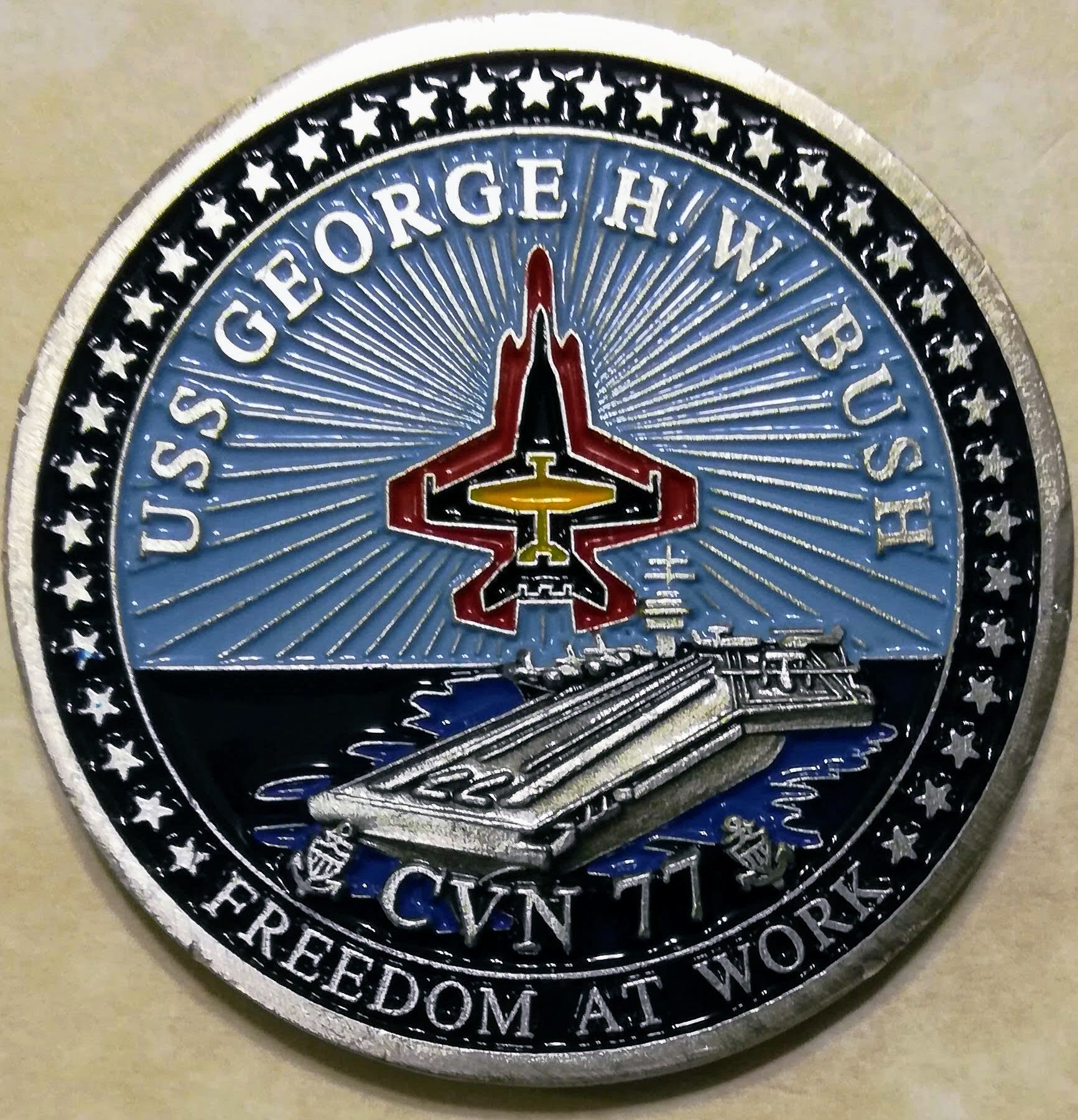 USS George H W Bush CVN-77 Navy Challenge Coin – Rolyat Military