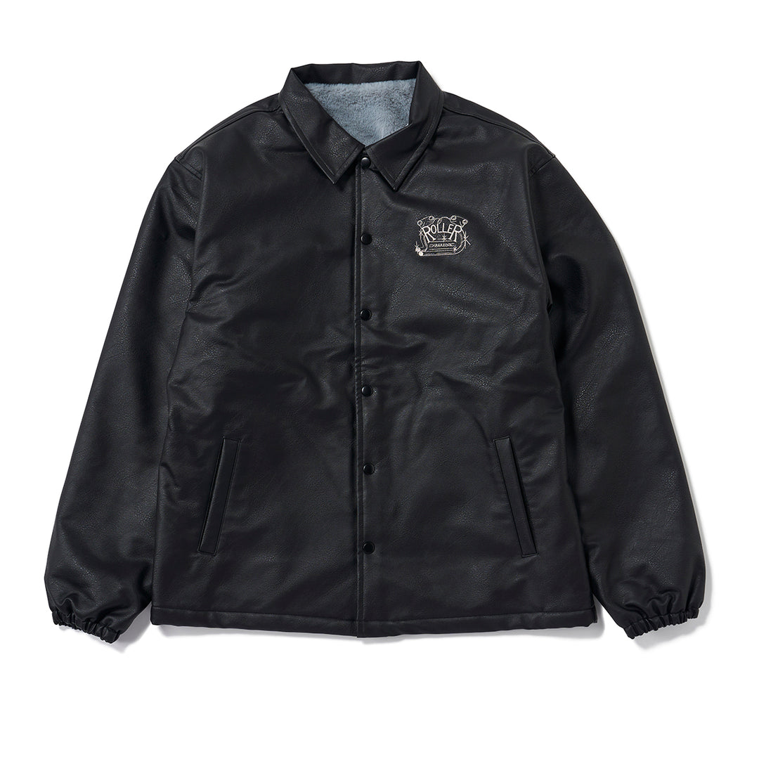 ROLLER FAKE LEATHER COACH JACKET – ROLLER magazine