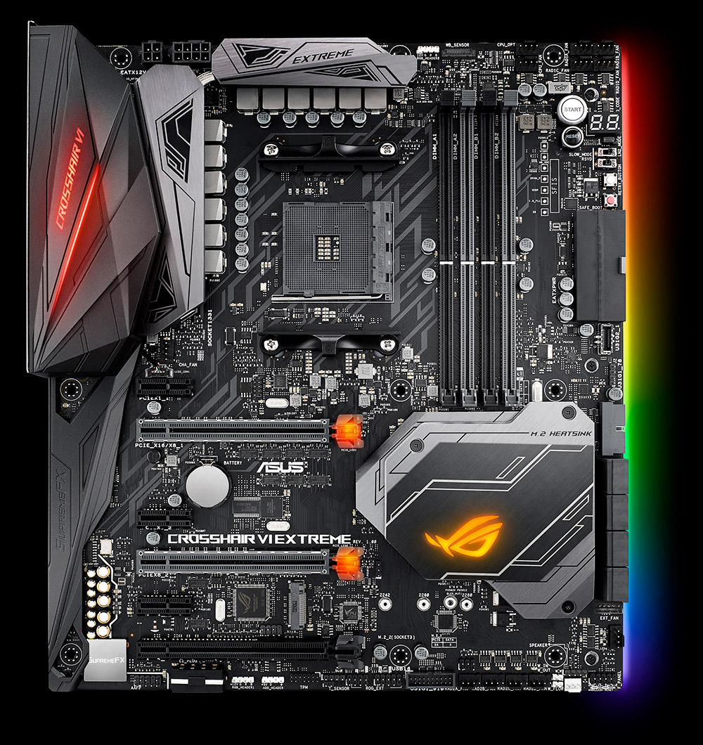 The ROG Crosshair VI Extreme motherboard takes Ryzen to the, well