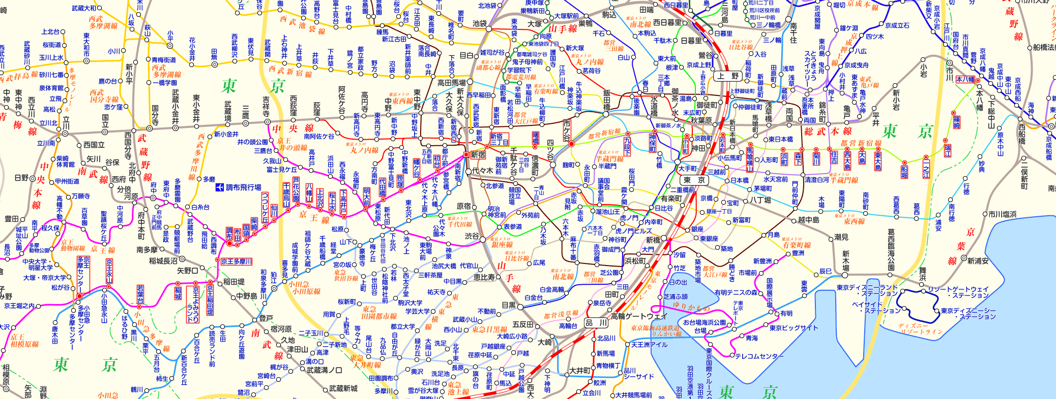 都営新宿線 京王多摩センター行きの路線図・停車駅 | 路線図ネット
