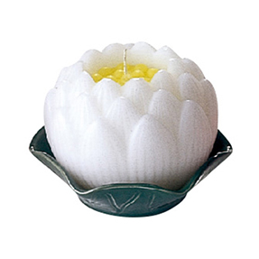 蓮玉ローソク 白 | 蓮型ローソク | ローソク | 神仏用ローソク・お線香