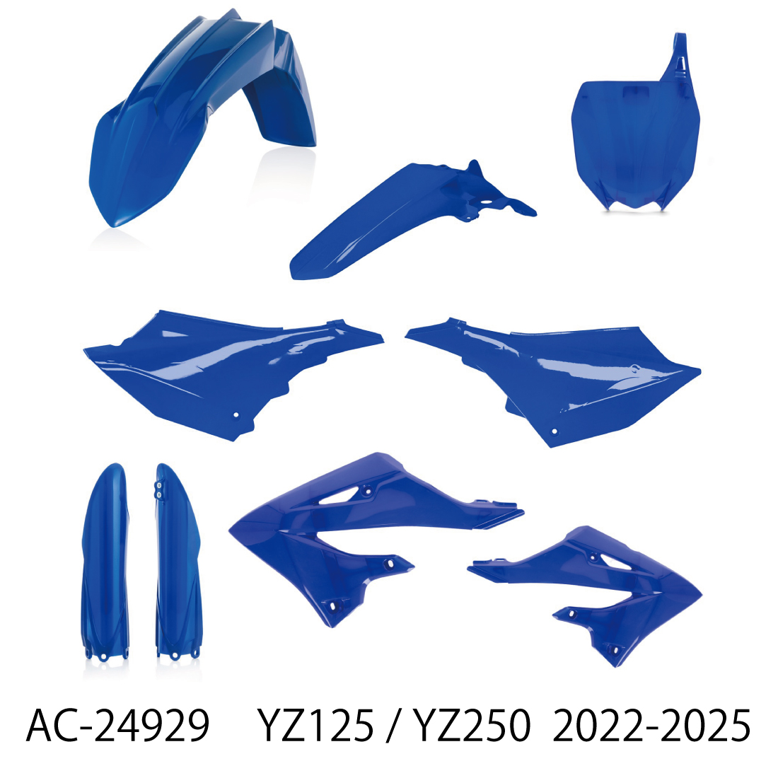 塗装ブース ホワイト/ブルー 回転台付き　欠品なし AC-24929 YZ125/YZ250 2022-2025<br>PLASTICフルキット<br>ACERBIS