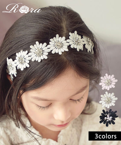 クレオ 花 ヘッドドレス カチューシャ(3color)
