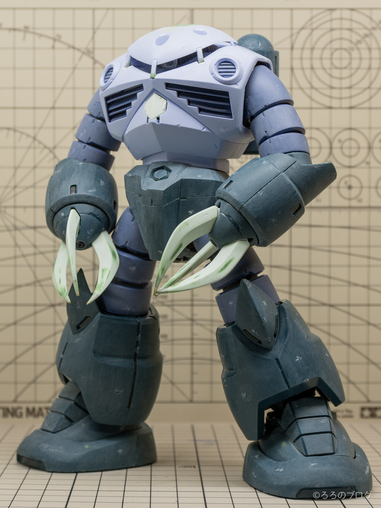 MG ズゴック #02 塗装開始 下地〜筆塗り基本塗装。