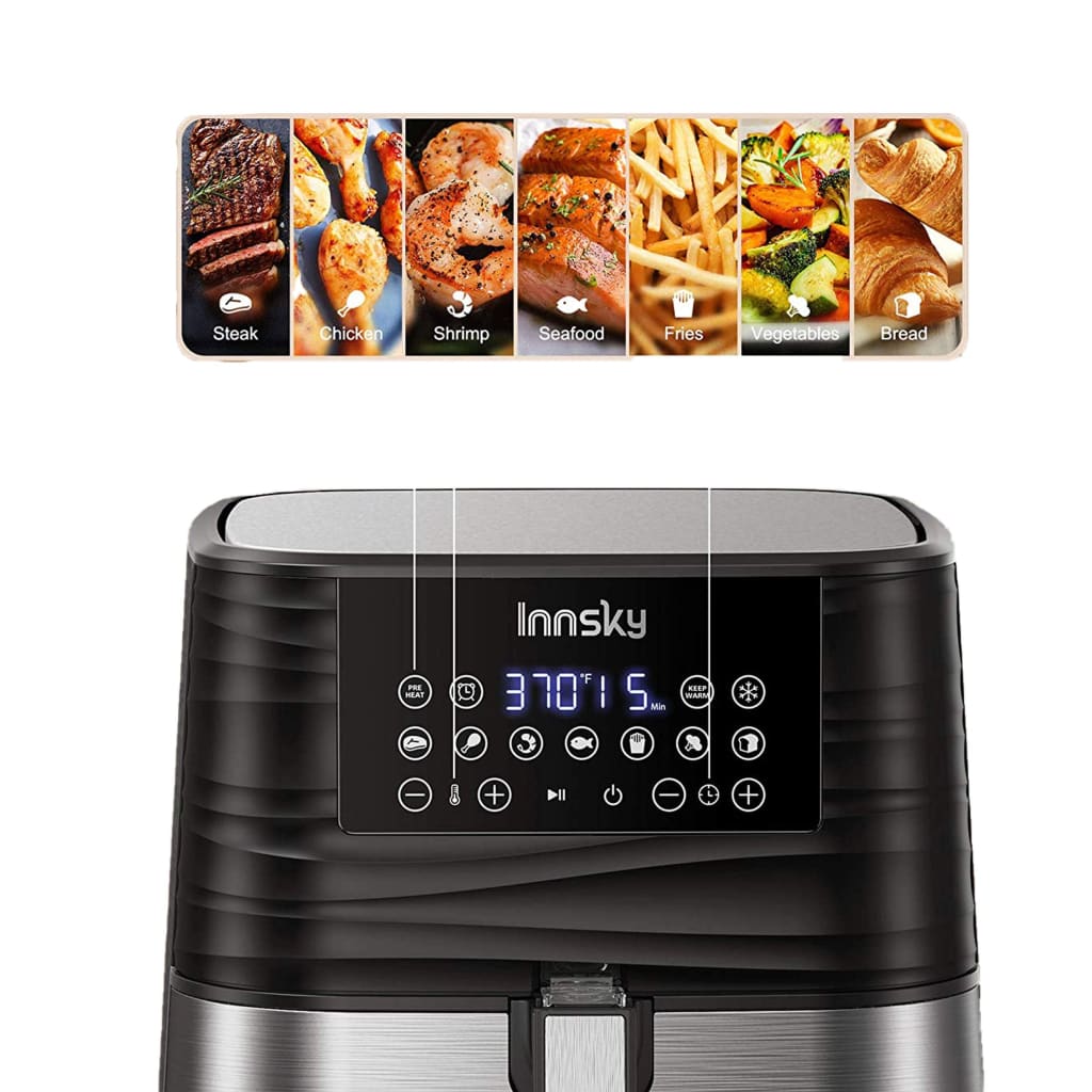 Innsky Air Fryer XL 5.5 Litre,11 in 1 Oilless Air Fryers Oven