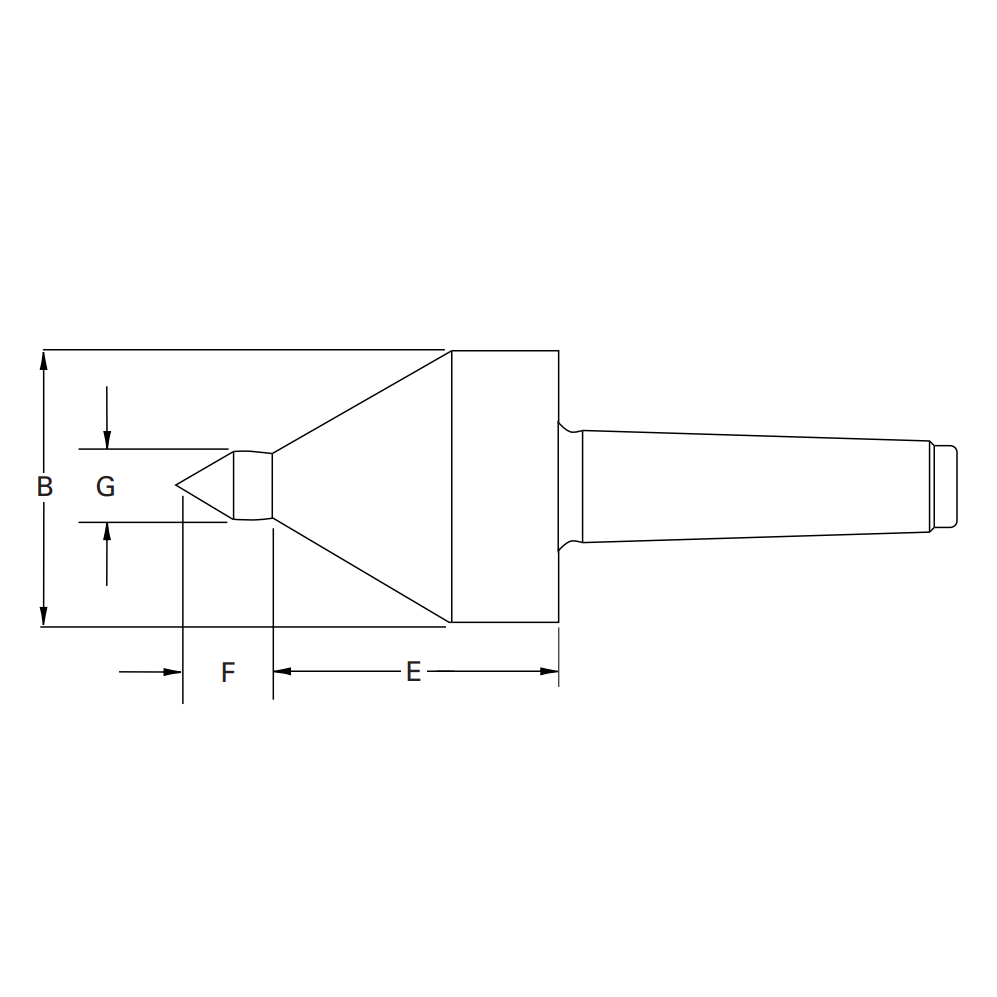 Royal Versa-Turn Live Center — 4 Morse Taper — Heavy-Duty – Royal