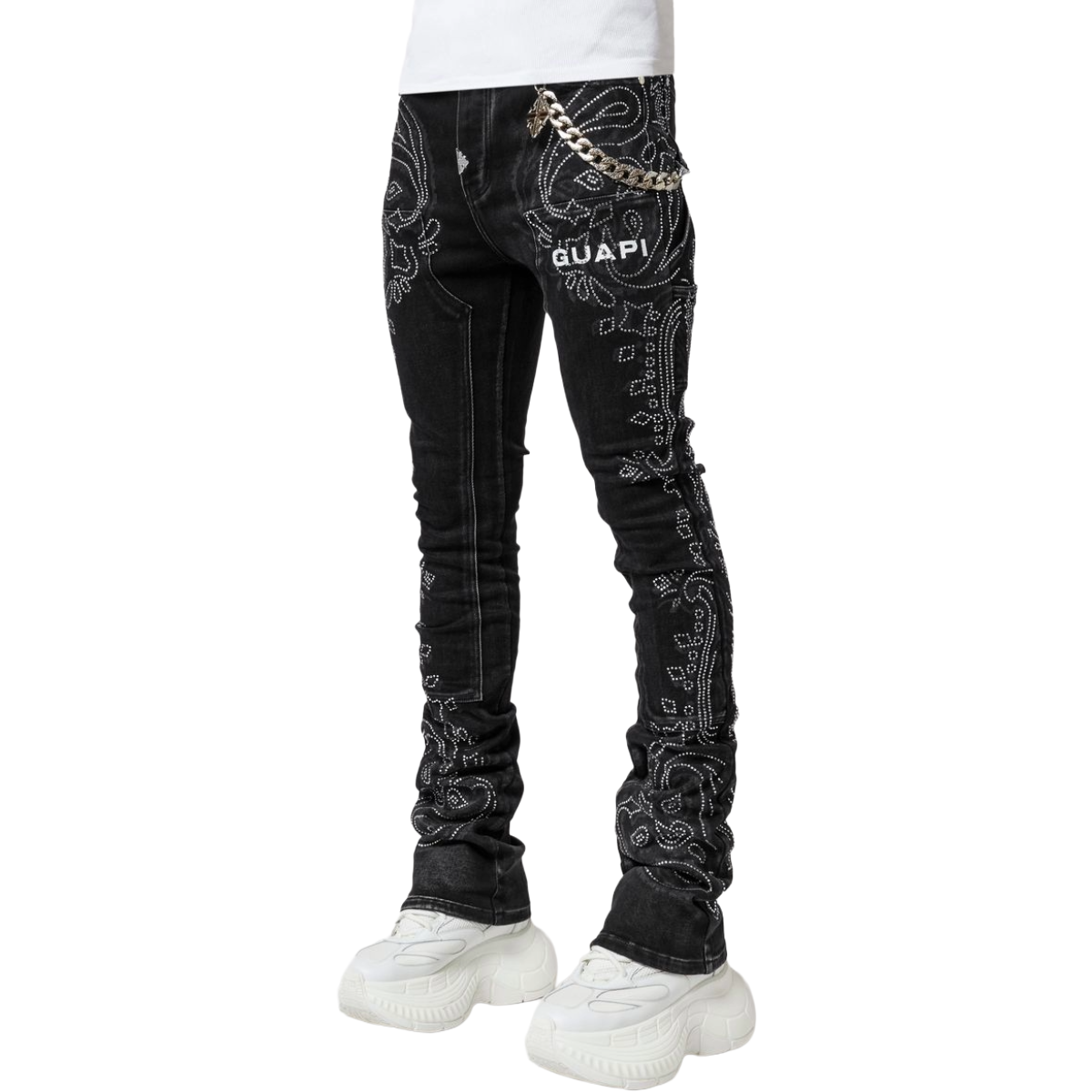 GUAPI VINTAGE BLACK PALSLEY DENIM – Royalty DFW