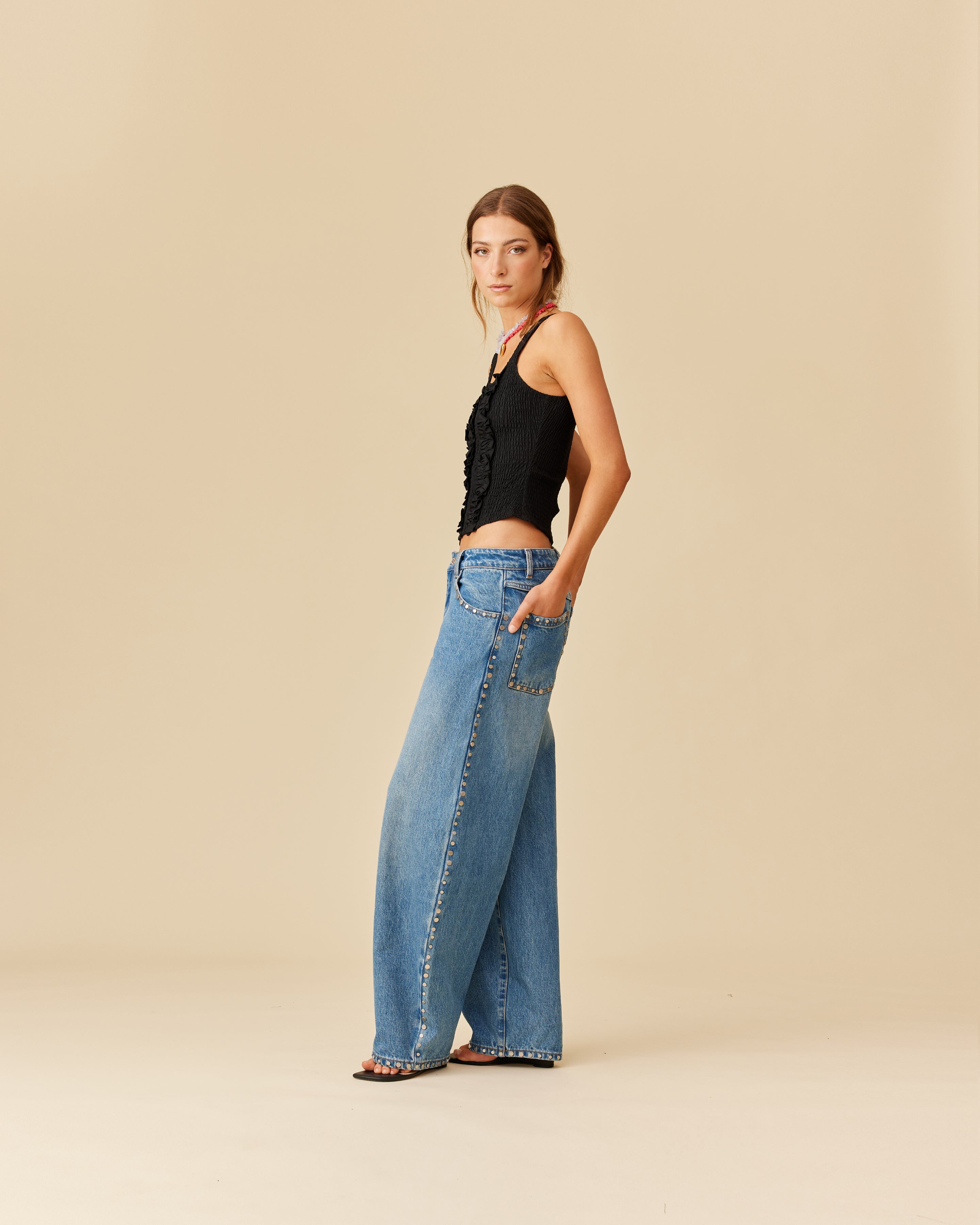 RIBBON TANK BLACK | RUBY