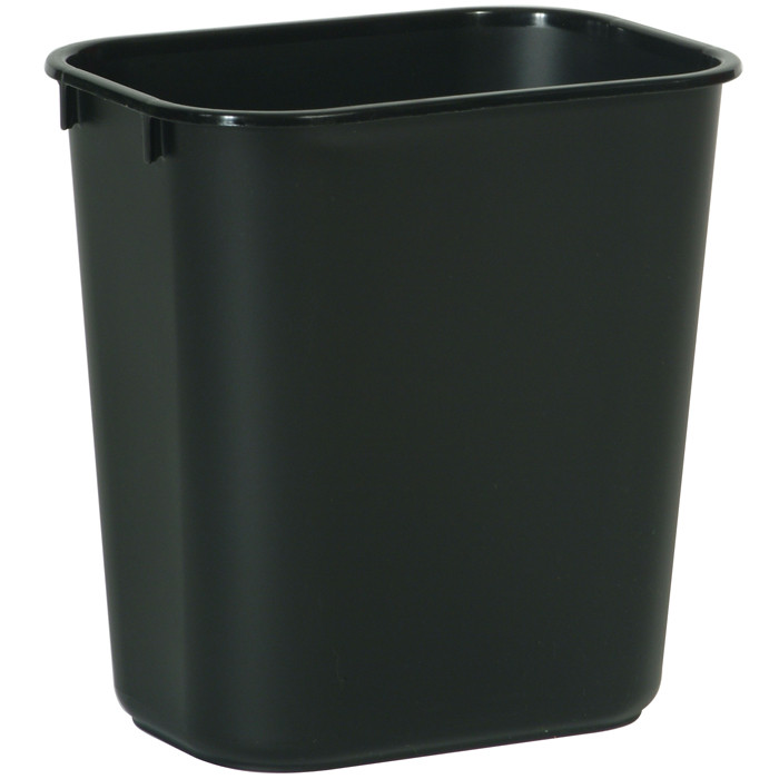 Rubbermaid 2955 Deskside Wastebasket 13 Quart - Black - Waste