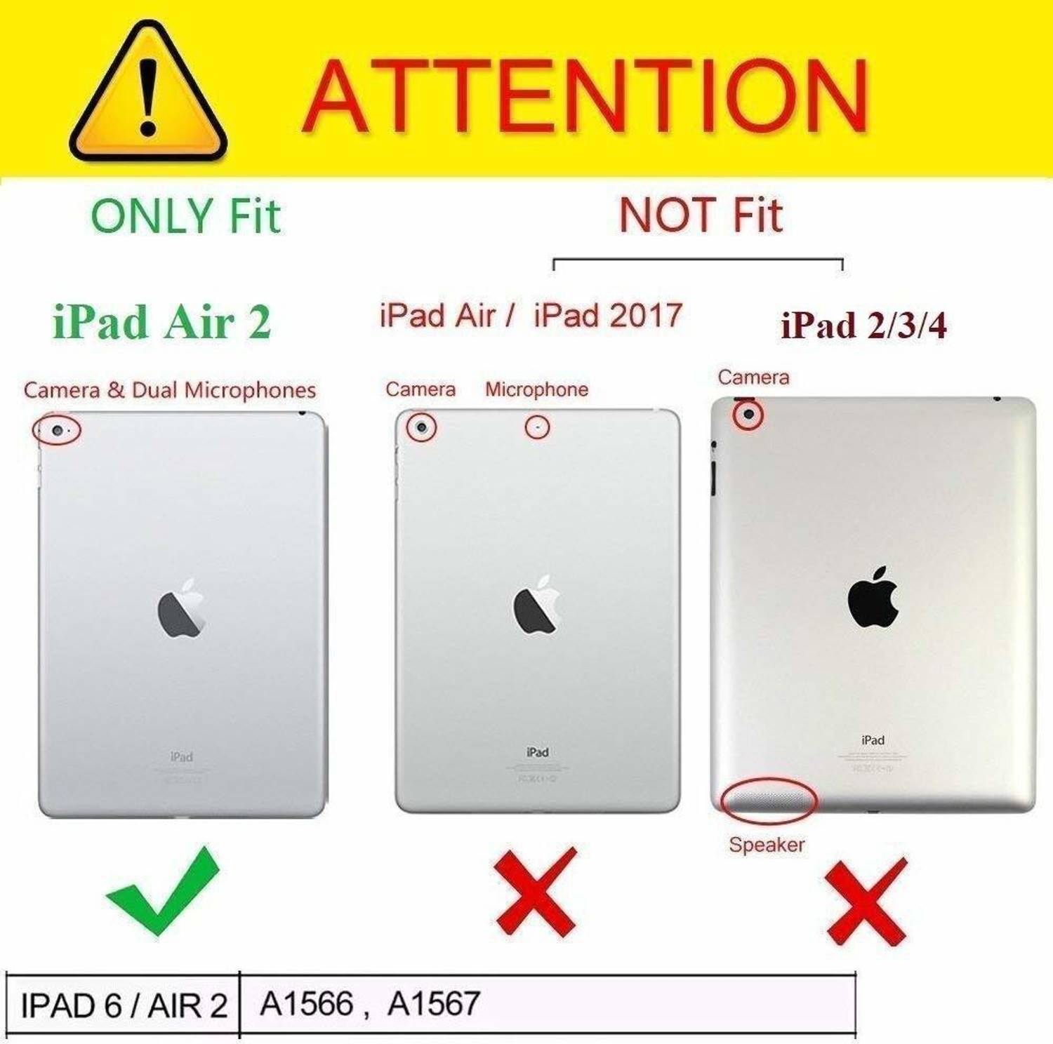 Mobilejoy Flip Cover for iPad Air 2 2014 (Model A1566 A1567) 360