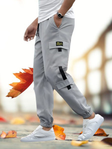 SB Trend Solid Men Grey Track Pants - Buy SB Trend Solid Men Grey