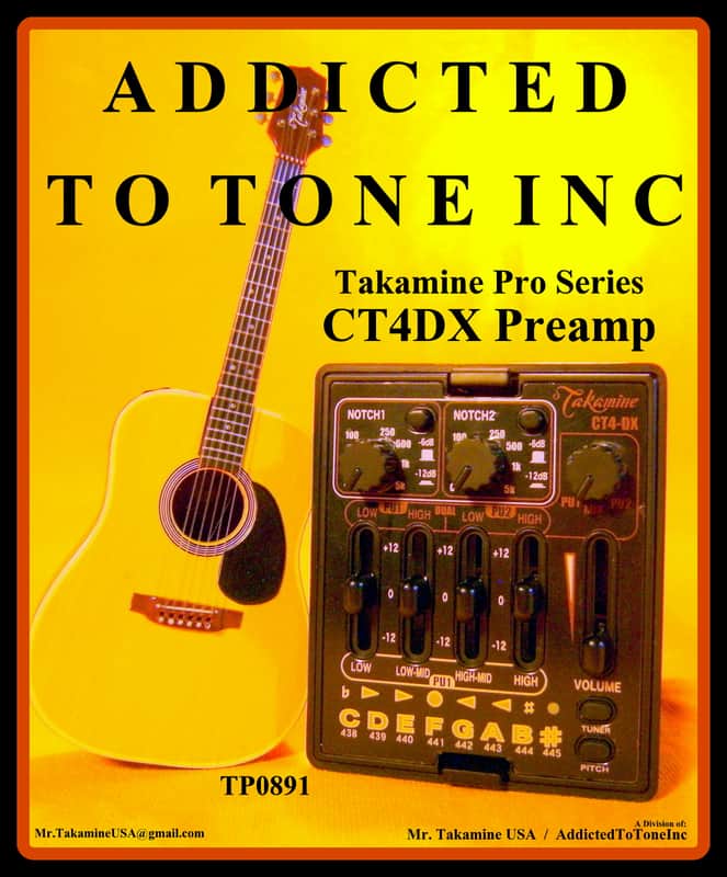 Takamine CT4-DX Dual Parametric Acoustic Guitar Preamp with Built