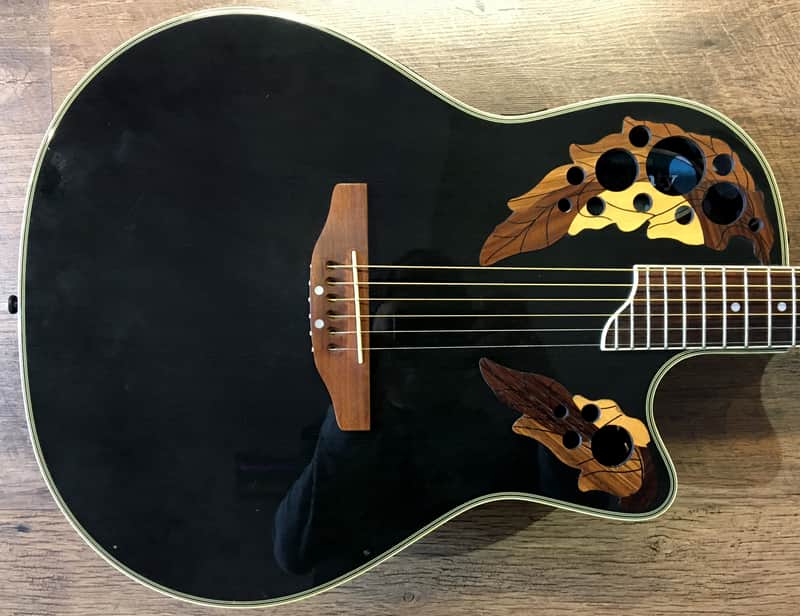 Ovation CS257 Celebrity Deluxe Gloss Black Finish Thin Bowl | Reverb