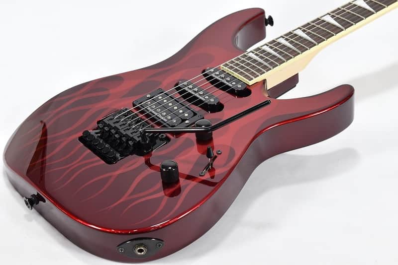 Jackson DK2 Dinky Japan Red Ghost Flames | Reverb