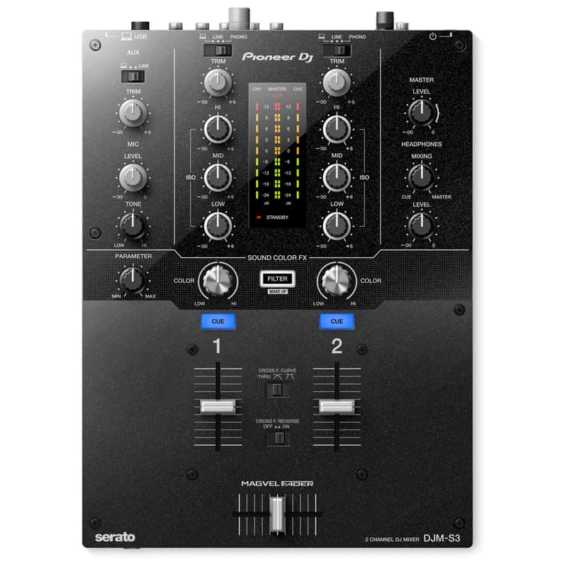 Pioneer DJM-S3 Professional 2-Channel Serato DJ/DVS Mixer | Reverb