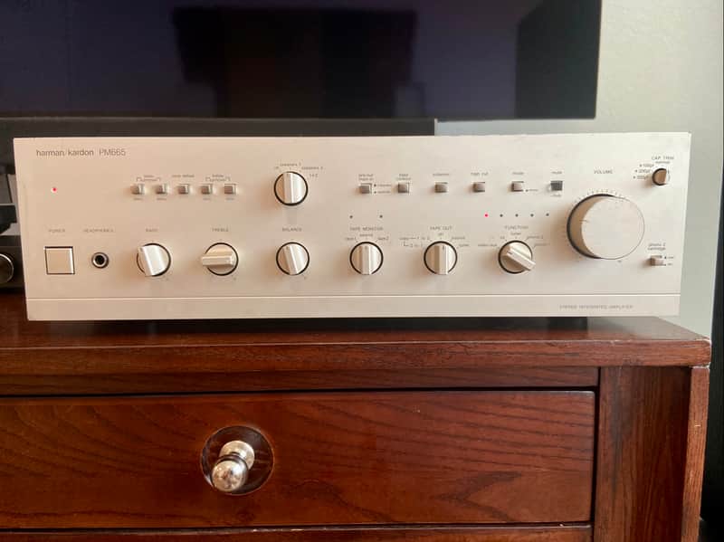 Harman Kardon PM665 Stereo Integrated Amp 1985-1986 - Silver | Reverb