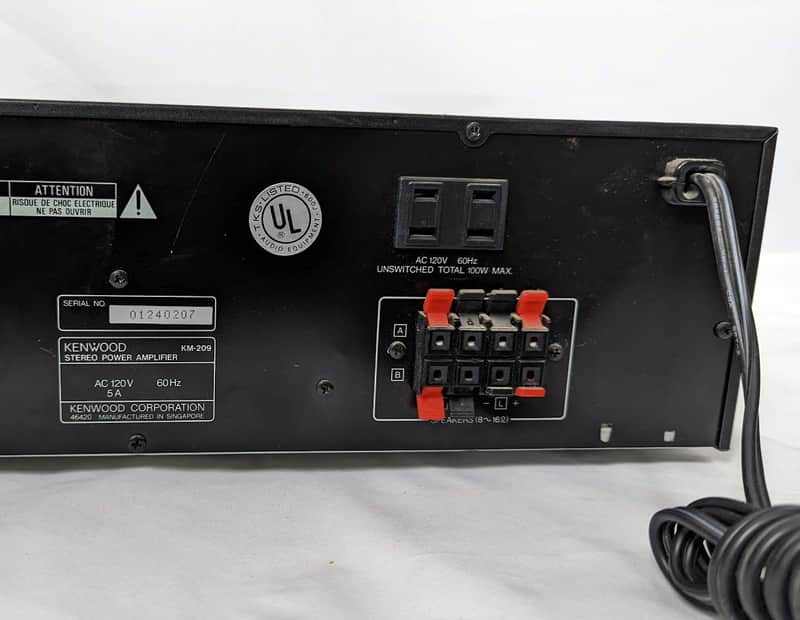 Kenwood KM-209 Stereo Power Amplifier - 150W Per Channel | Reverb