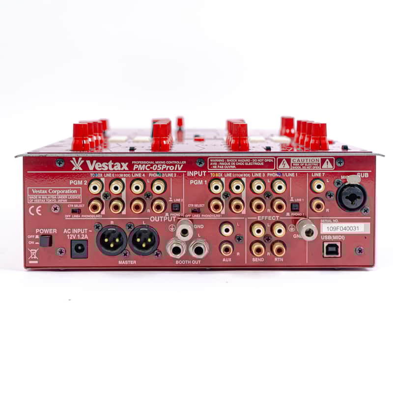 Vestax PMC 05 Pro IV Red Beat Series Mixer Controller with Power
