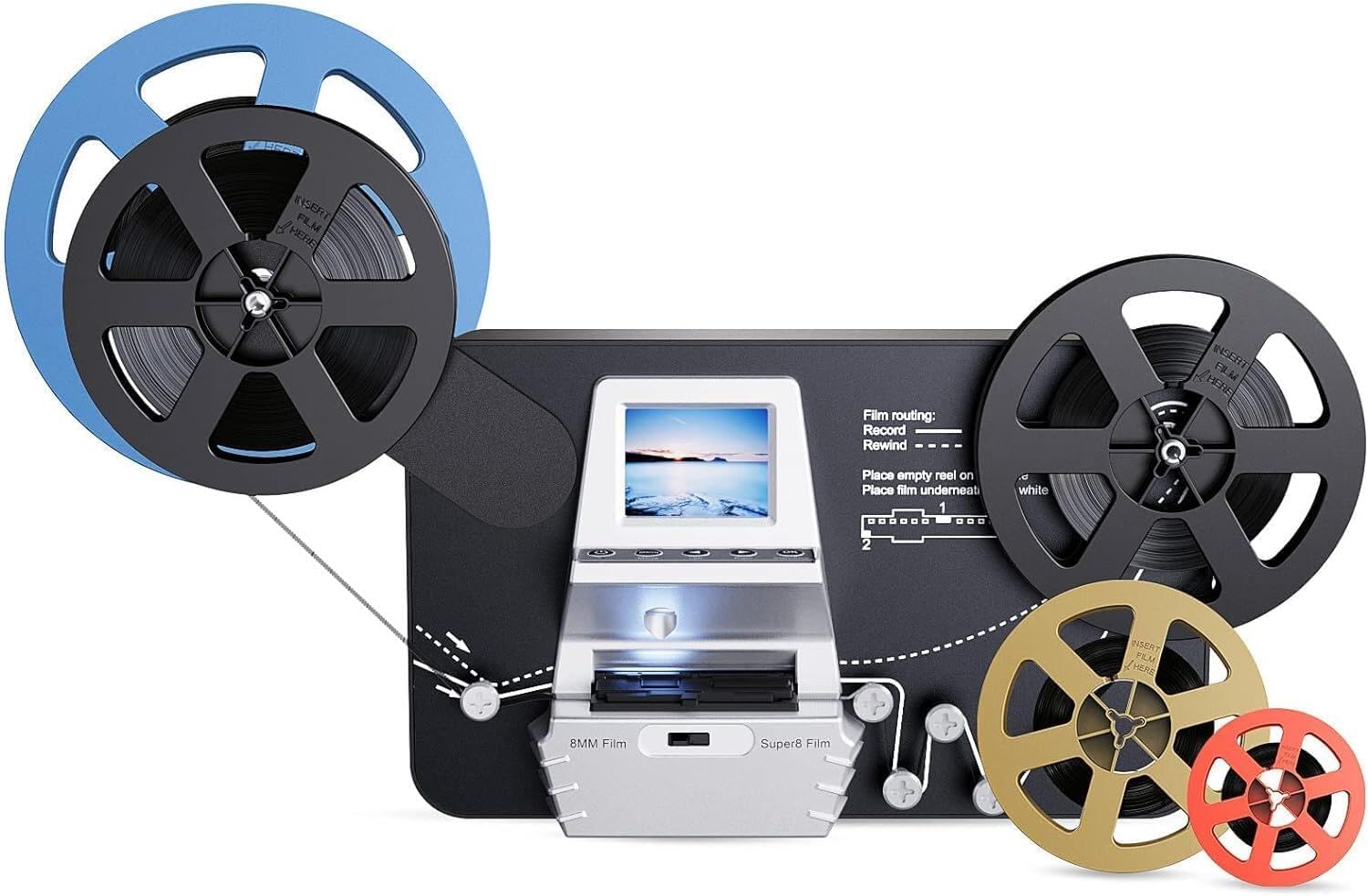 8mm & Super 8 Film to Digital Converter, Film Scanner with 2.4
