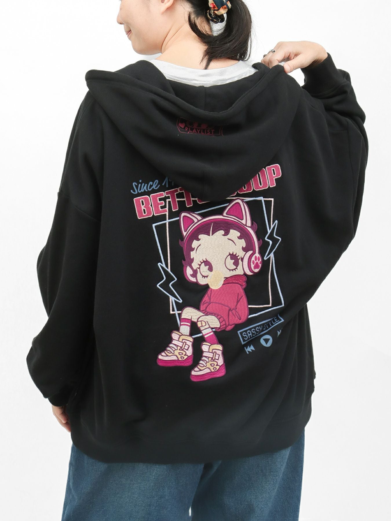 BETTY BOOP】“TOXIC BETTY”刺繍入りZIPパーカー〔別注：web限定カラー