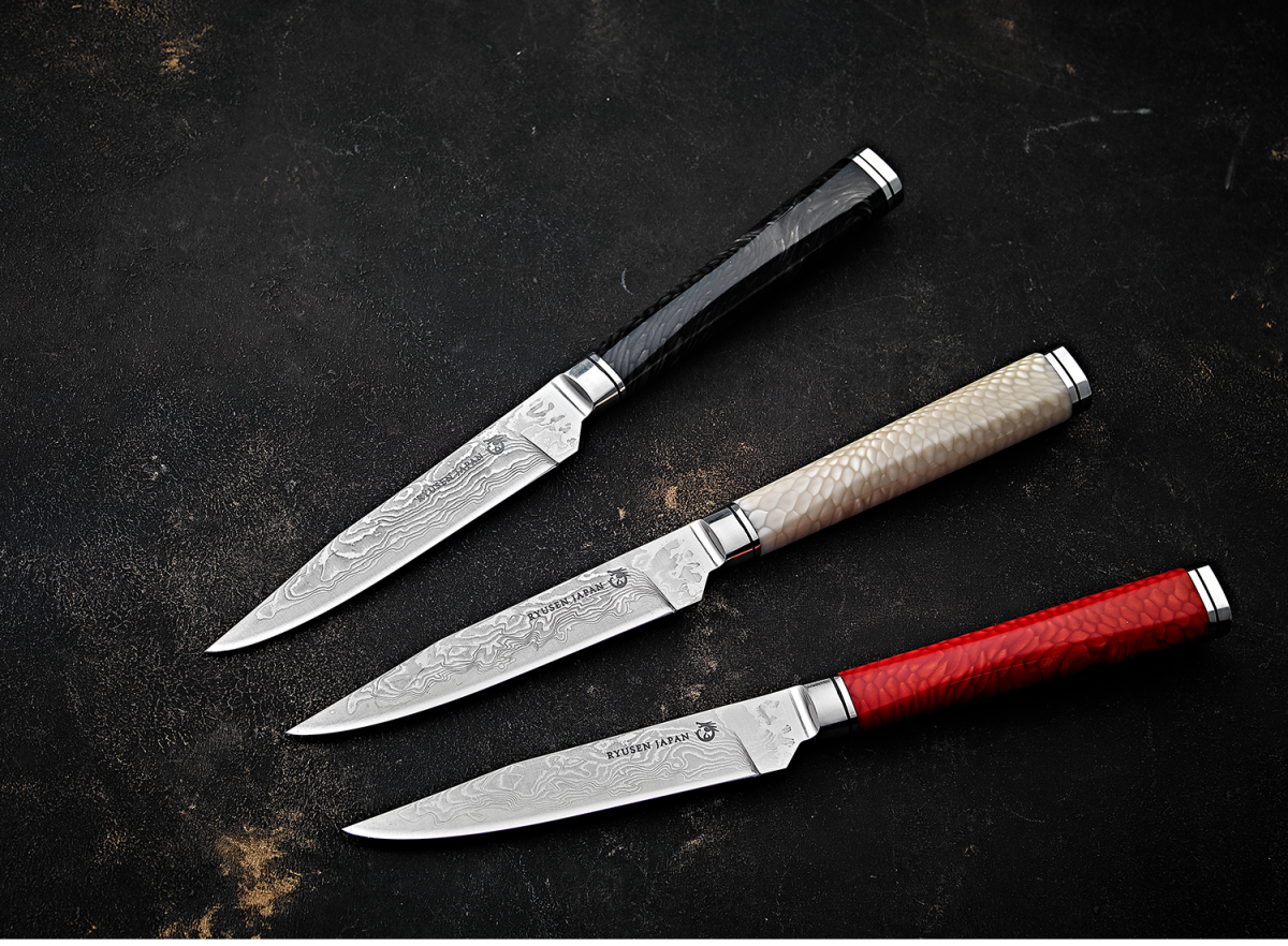 新品未使用　RYUSEN HAMONO 龍泉刃物 ステーキナイフ　超高級品 ステーキナイフ 『アシンメトリーSK08』 - 龍泉刃物 公式オンライン