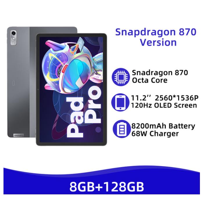 Lenovo Xiaoxin Pad Pro 2022 Tablet: Snapdragon 870, 8GB RAM, 128GB