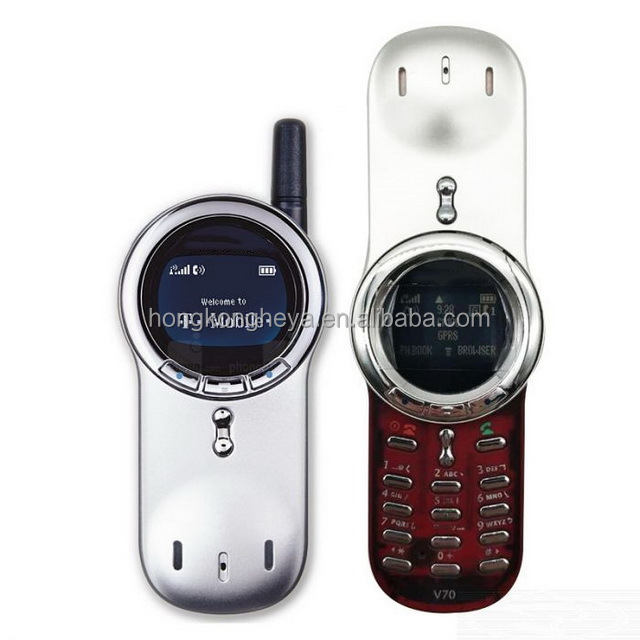 V70 シルバー オリジナル シンプル GSM 携帯電話 無料配送