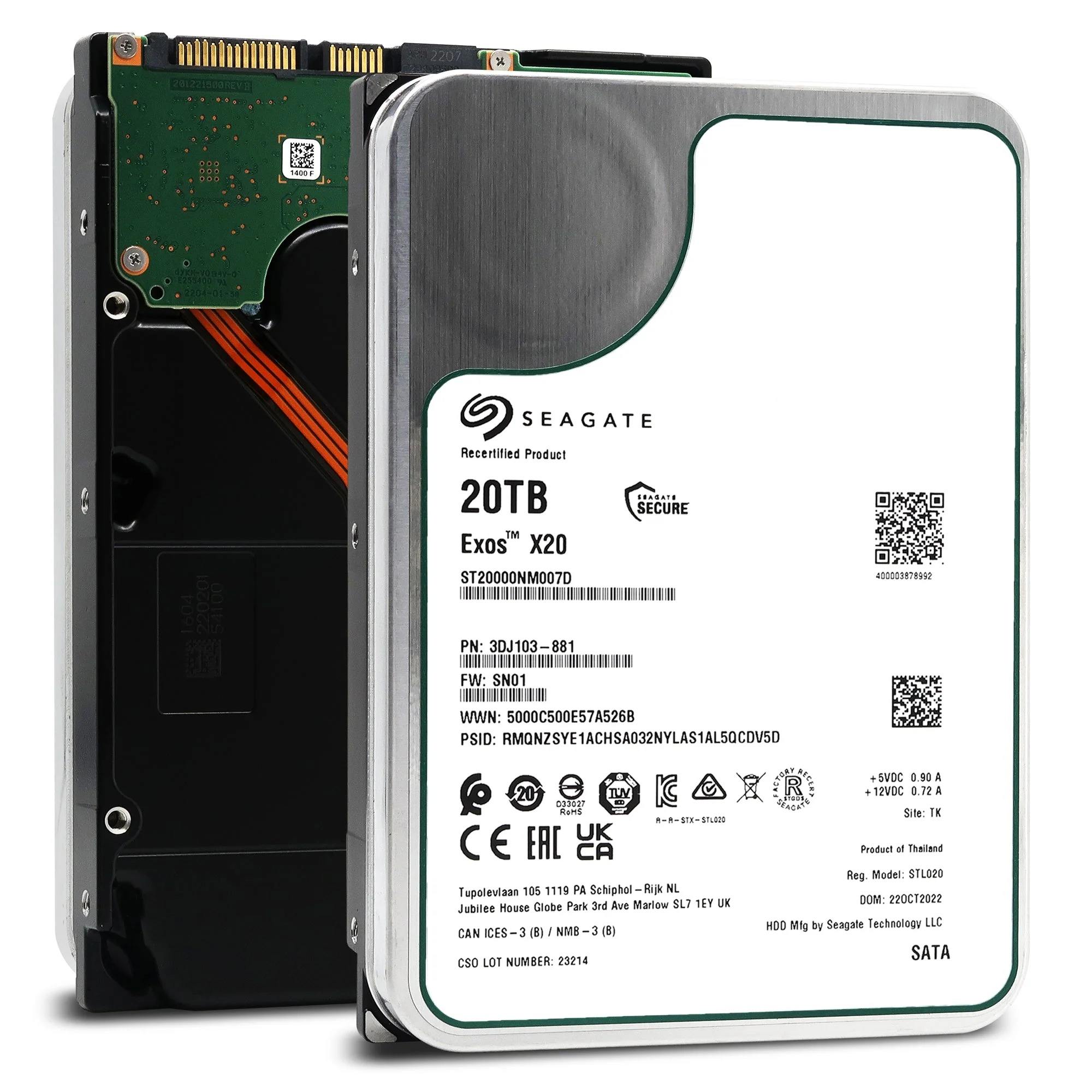 20 TB Hard Disk - Seagate Exos X20 Enterprise Drive